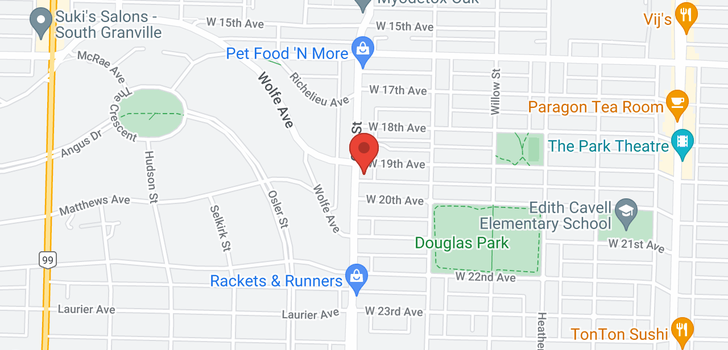 map of 304 998 W 19TH AVENUE